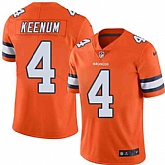 Nike Men & Women & Youth Broncos 4 Case Keenum Orange Color Rush Limited Jersey,baseball caps,new era cap wholesale,wholesale hats